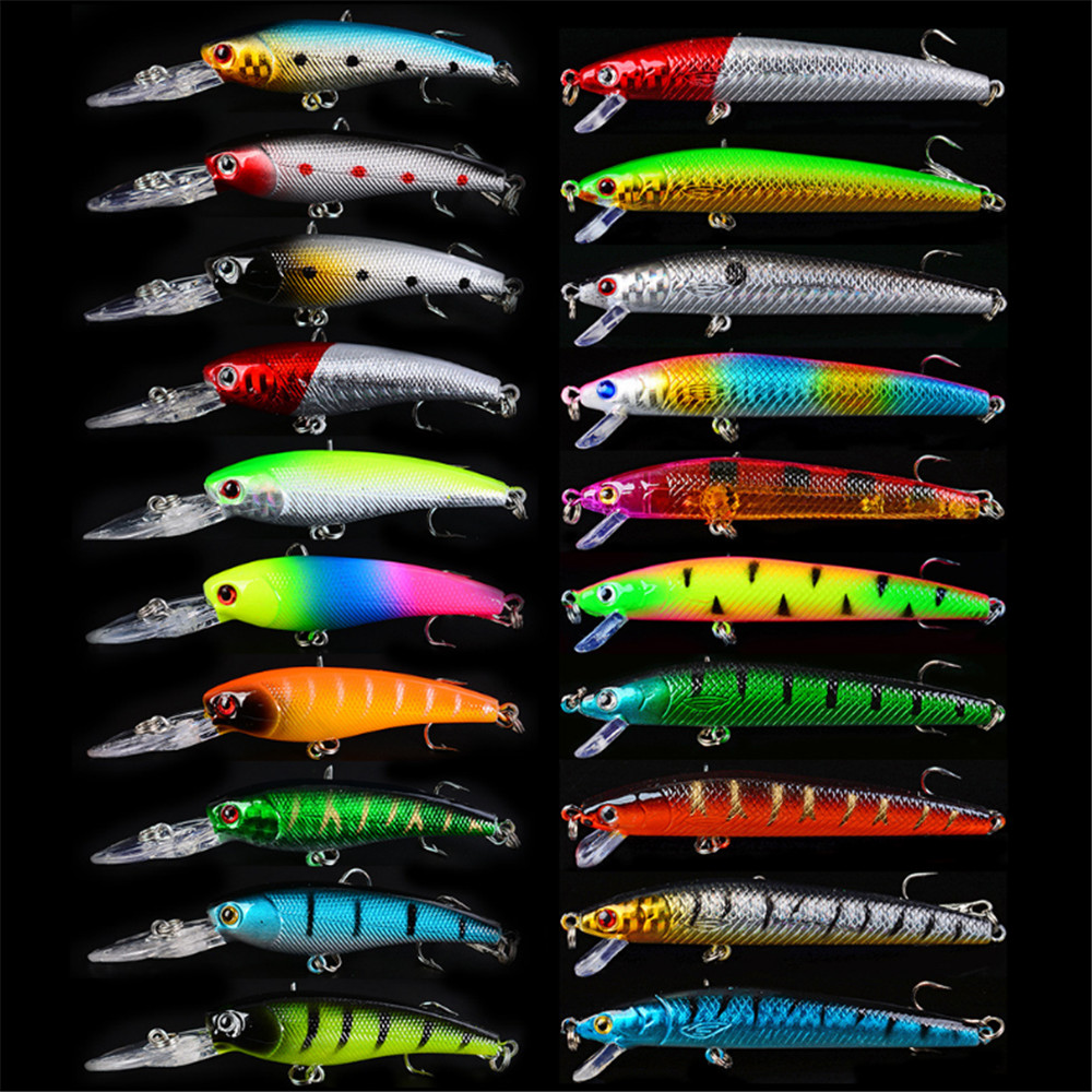 Fishing Equipment Kit - 20 sztuk/partia Minnow zestaw przynęt wędkarskich