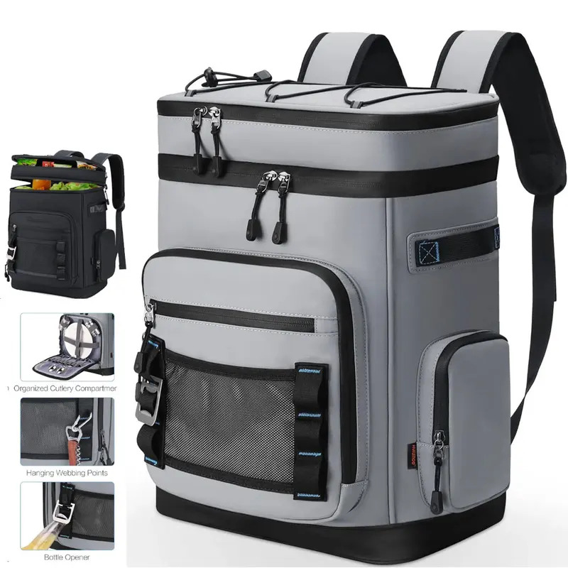 Fishing Equipment Bag - 30L Waterproof Insulated Cooler Backpack for