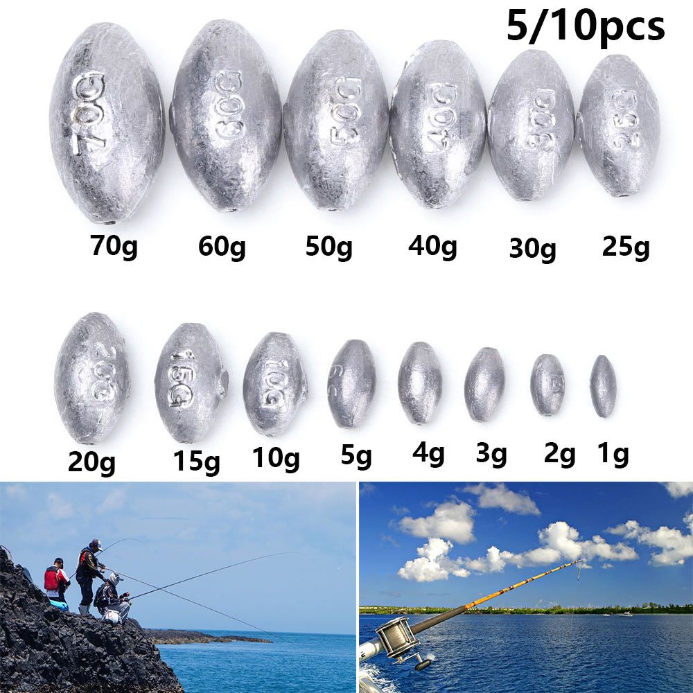 Quality Fishing Equipment - 5/10 sztuk wysokiej jakości ciężarki żyłkowe