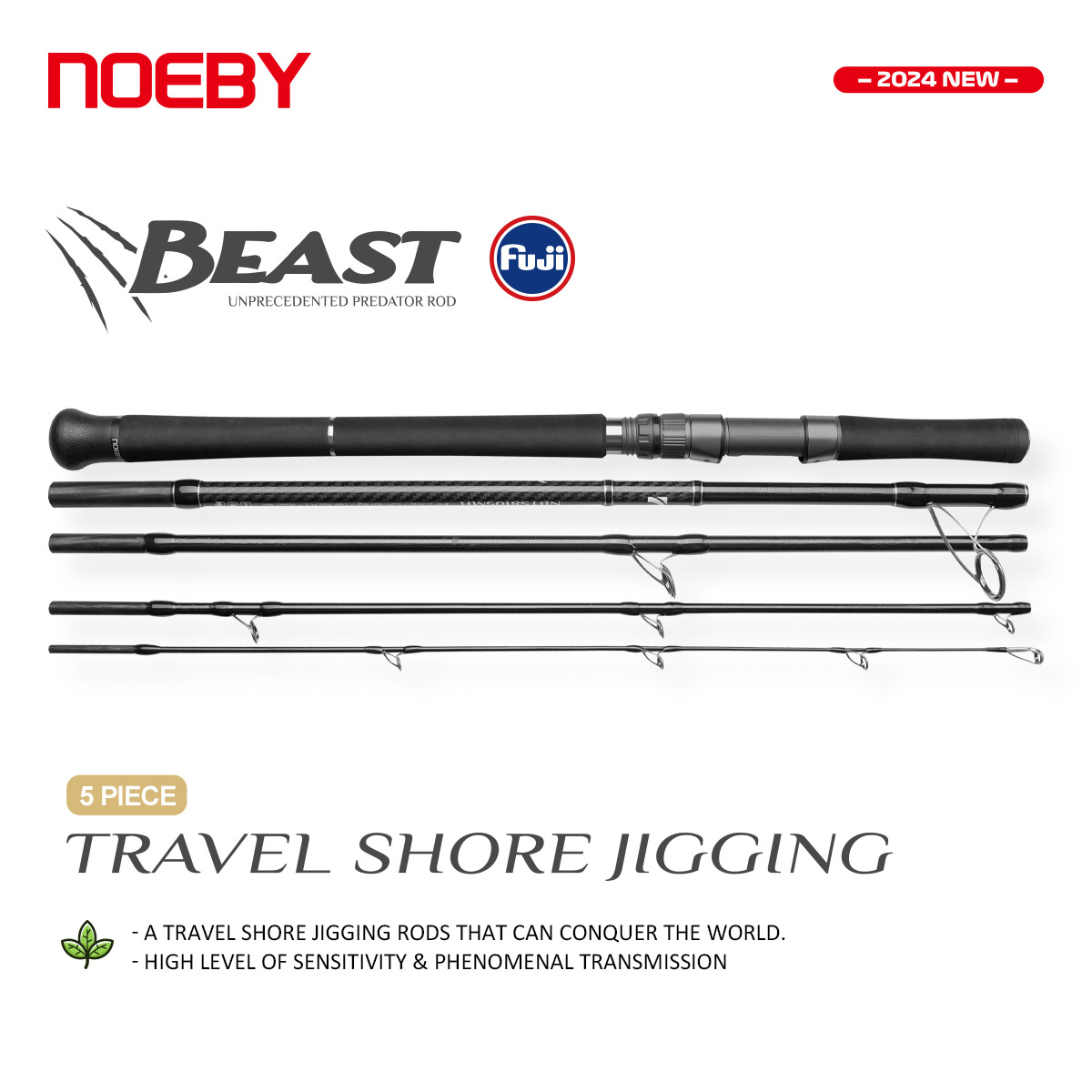 Fishing Equipment Brands - Wędka spinningowa NOEBY Beast Travel Shore