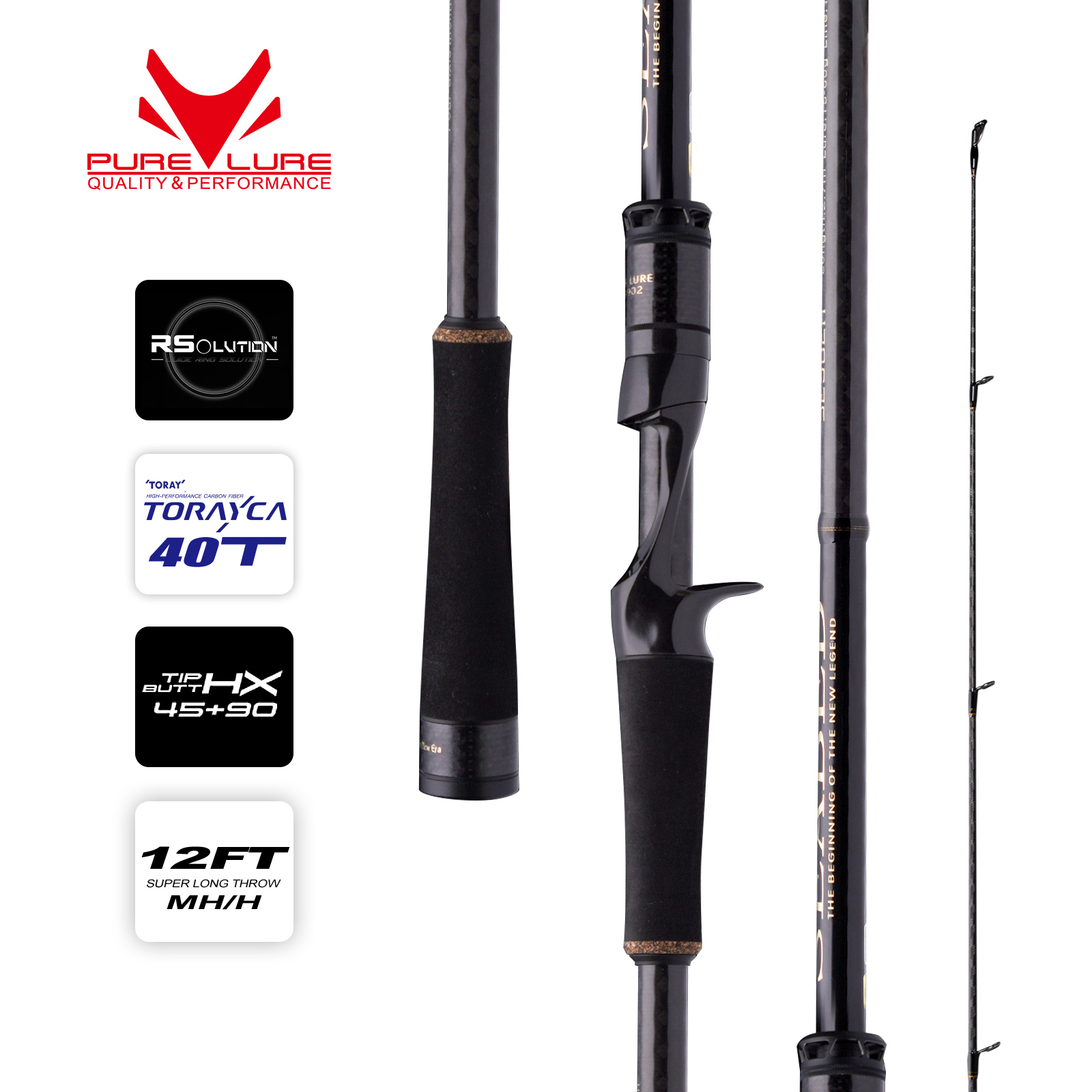 Fishing Equipment Brands - Wędka spinningowa PURELURE SEABED 12FT 3.0m