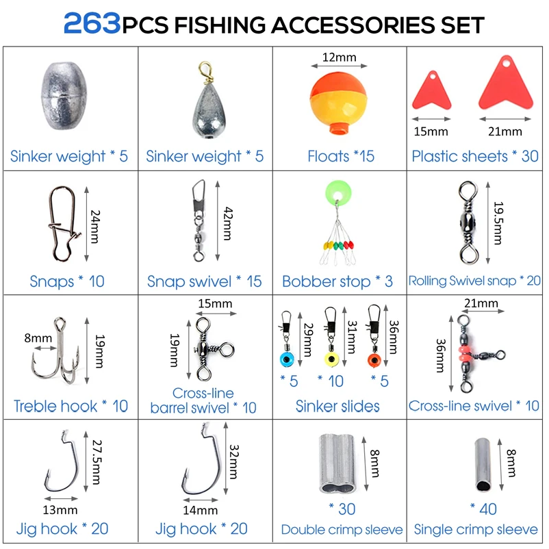 263 szt. Zestaw akcesoriów węd – Fishing Equipment Kit recenzja i cena