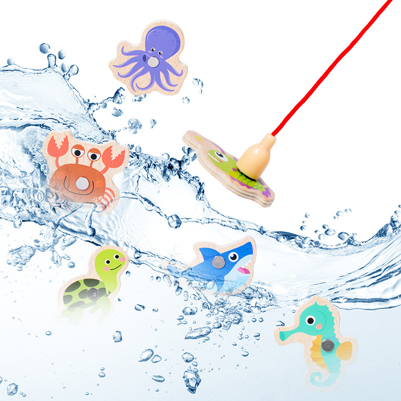 Drewniane magnetyczne zabawki  – Fishing Equipment Kids recenzja i cena